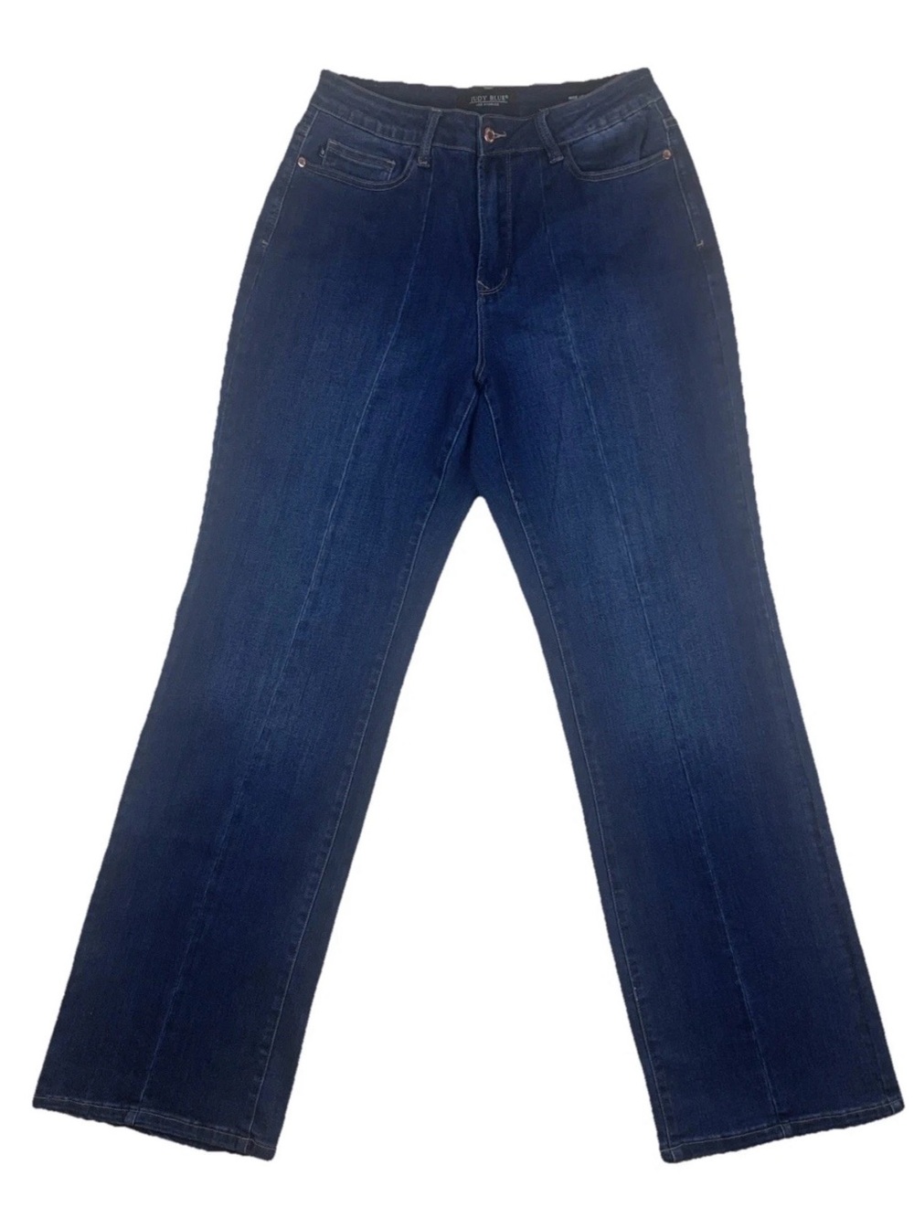 Judy Blue Deep Indigo Wide-Leg Front Leg Seam Women’s Jeans 14W